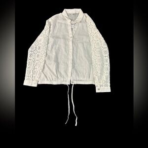 J. Jill Love Linen Women's White Long Sleeve Top Size small